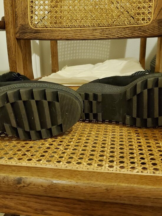 JCrew Women's Nordic Wedge Winter Boots Fur Chunky Black sz 6 M Style K290 - Picture 3 of 8